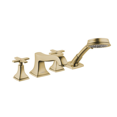 Hansgrohe Metropol Classic 4-Hole Roman Tub Set Trim with 1.8 GPM Handshower Trim Set Only