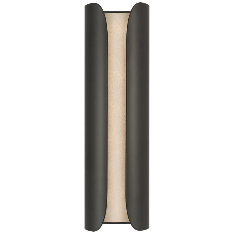 Anne-Marie Barton Armise 18" Sconce with Alabaster, 18" H x 5.25" W x 6.25" D, Matte Carbon