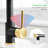 Single Handle Kitchen Sink Faucet With Pull Down - Black And Gold, To Fingerprints Modern Smooth Operating