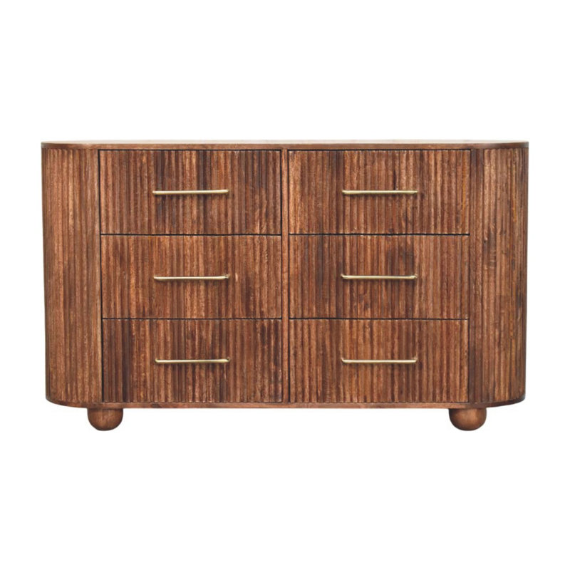Naplate 135cm W 6 - Drawer Chest of Drawers