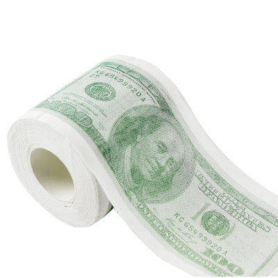 Rouleau de papier hygiénique de cent dollars