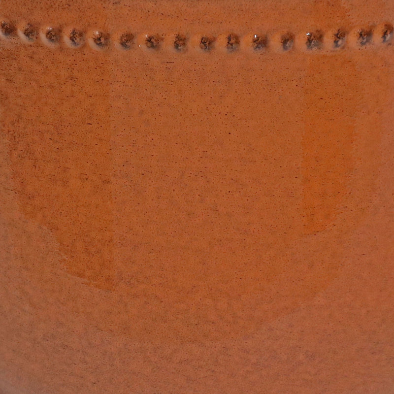 Ensemble de 2 pots à fleurs ronds pour l'extérieur en métal 14,5 po x 14,5 po x 11,25 po Ralen, Brun, 2