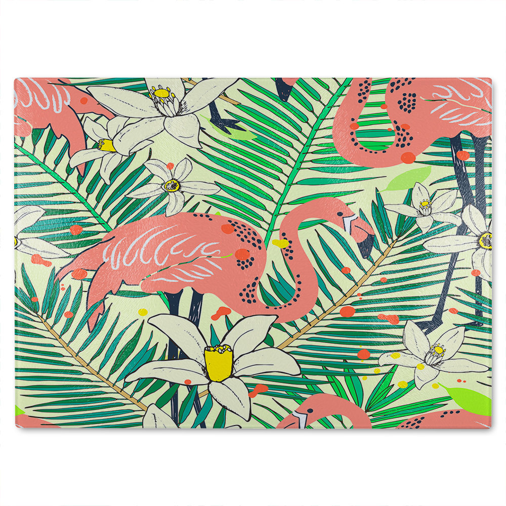 Palm leaves Designer Glass Chopping Board
