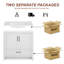 Meuble-lavabo autoportant simple 36 po avec lavabo en céramique Lumina, blanc, contreplaqué de bois franc, portes à fermeture en douceur et rangement réglable intérieur-518037201-518037206