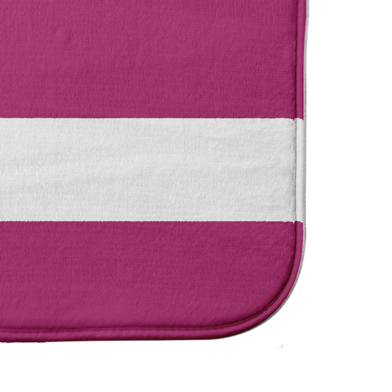Tapis pour salle de bain Leonhardt, l 17 po x L 24 po, Rose