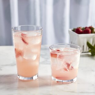 Alchemade 16 oz Glasses with Frosted Design (set of 4)