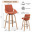 Tabourets de comptoir pivotants rembourrés en polyester Uniondale-2091485472-2091485474