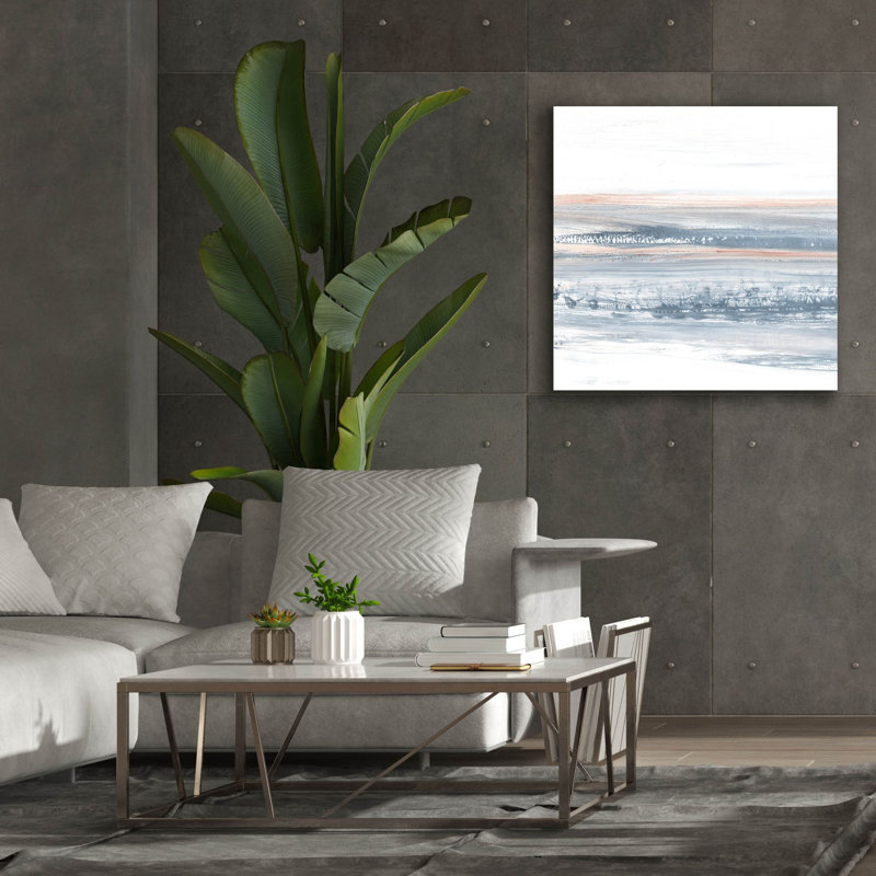  «Shimmering Southern Shores 4» par Ethan Harper, art mural sur toile, 37 po x 37 po, H 37 po x l 37 po