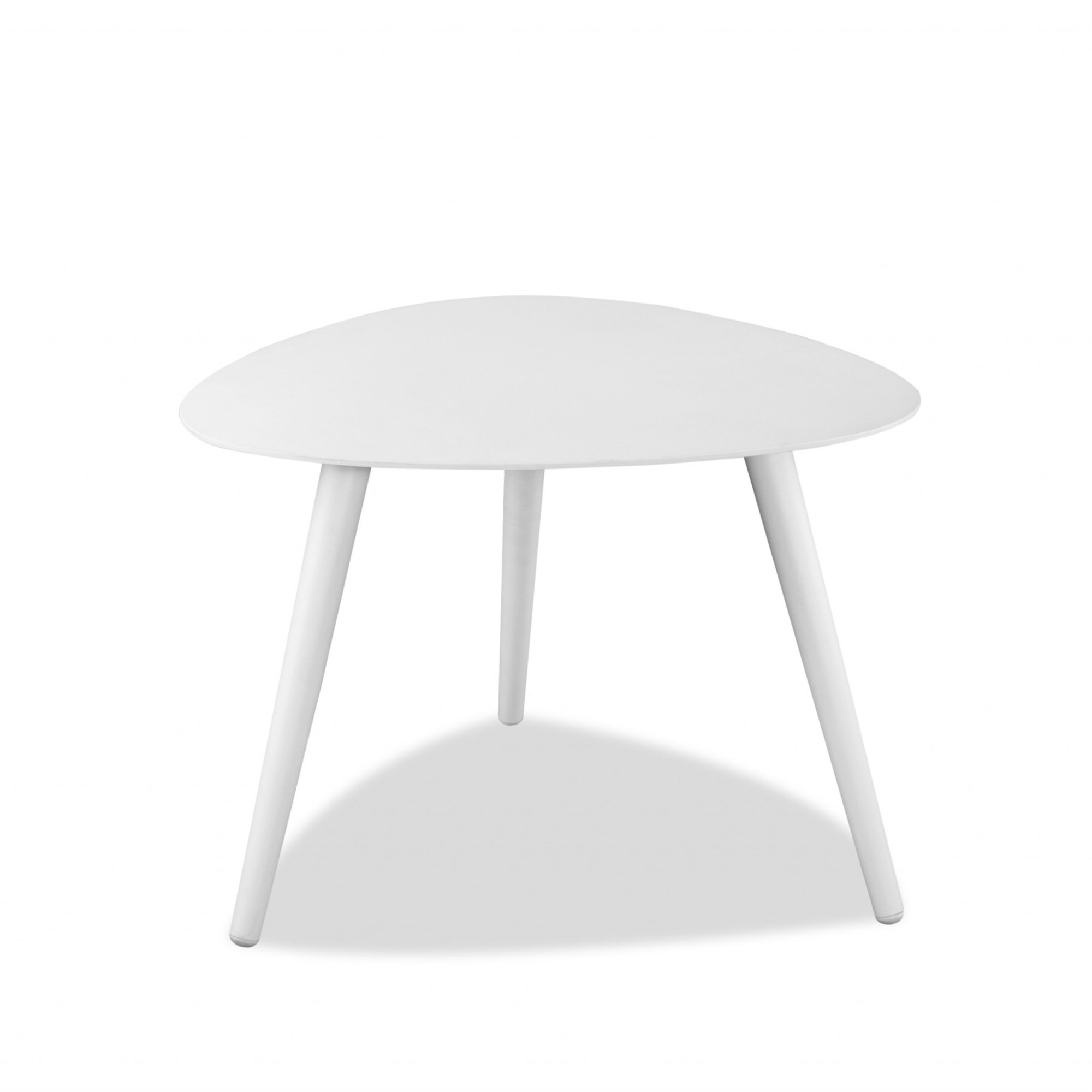 Corrigan Studio® Triad White Aluminum Side Table Wayfair