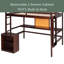 Lit mezzanine double avec bureau intégré Gleich-1593875392
