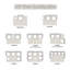 Canapé à compression, canapé-lit convertible au sol avec structure de forme fixe, canapé modulaire désossé, aucun assemblage requis, tissu chenille, pour la chambre du salon