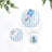 Blue Memory Board Wall Decor 3 - Piece , Oval Shape, Solid Wood Frame, Perfect For Living Room Arrangement Beautification Of 3, Modern Style Showcase Design