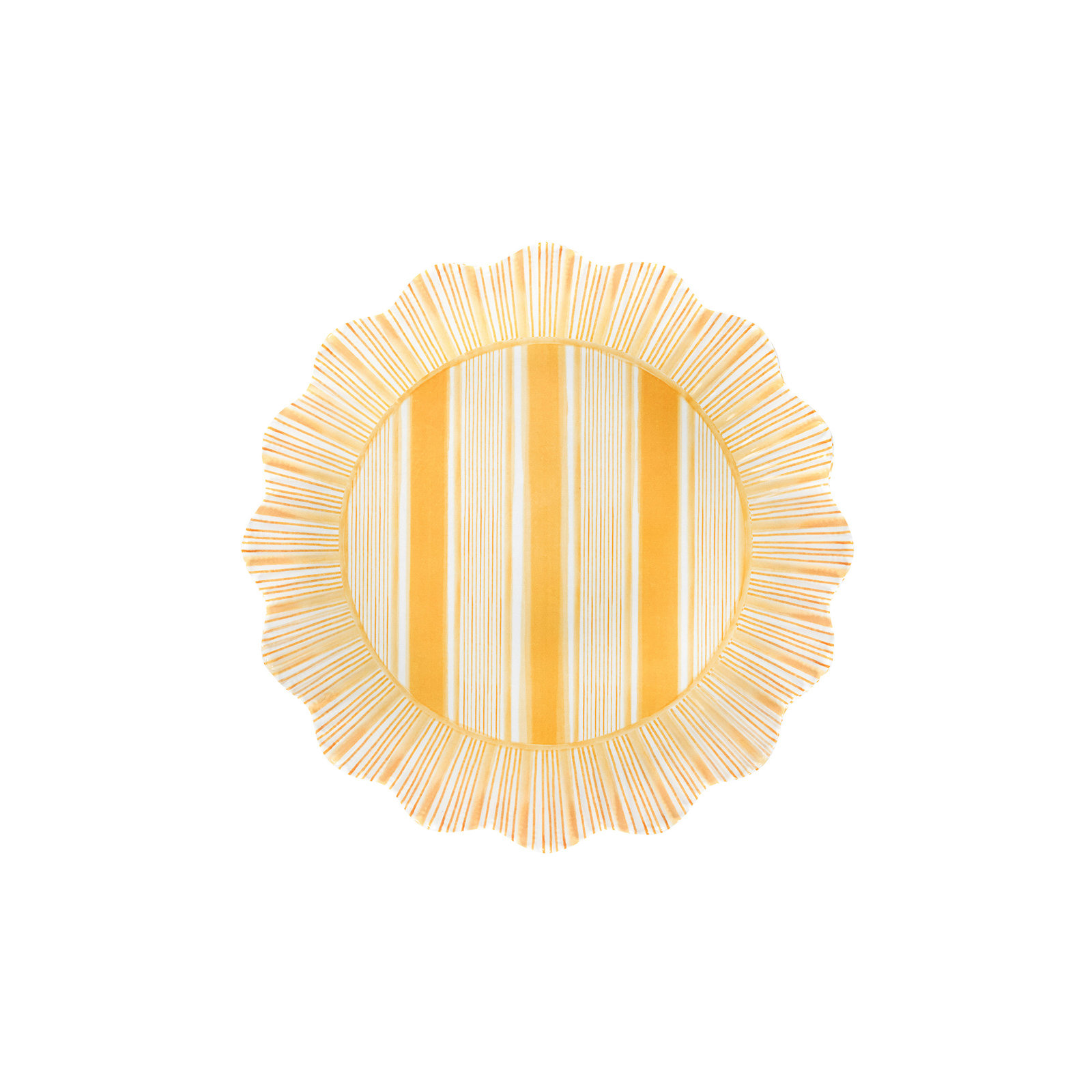 Cabana Stripe Melamine Dessert/Salad Plates, Seagrass/Ocean/Sunshine/Coral