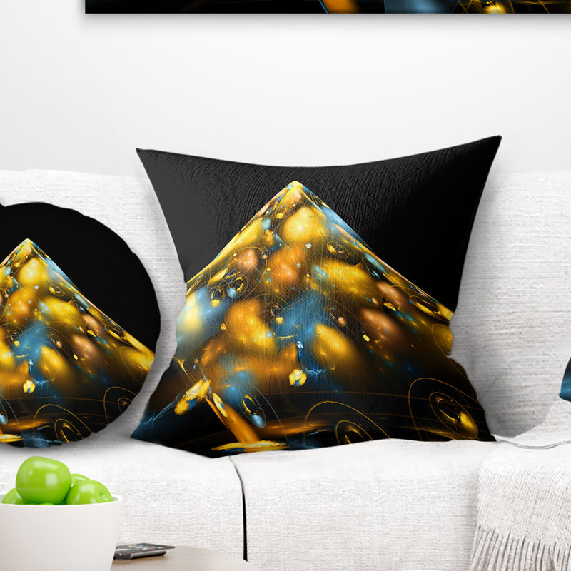 Coussin décoratif structure fractale, 16 po x 1 po, Coussin décoratif