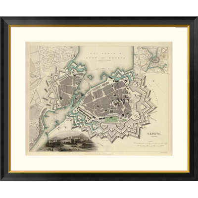 Geneva Switzerland 1841 Framed Graphic Art