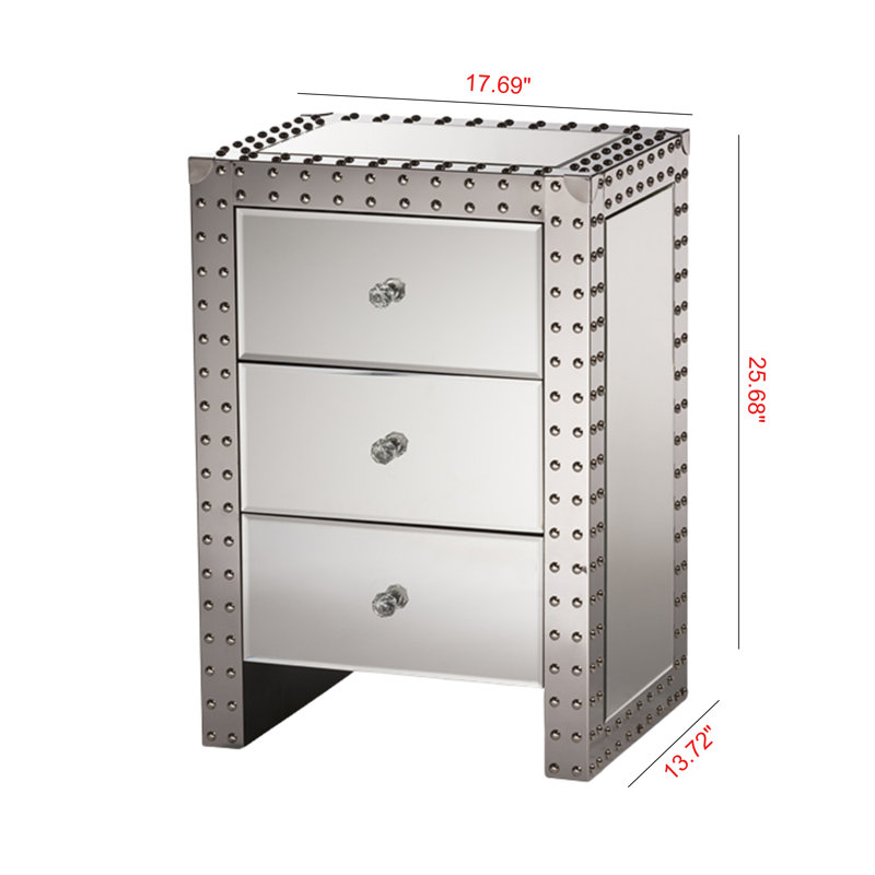 Nimbus End Table in Hollywood Regency Glamour Style