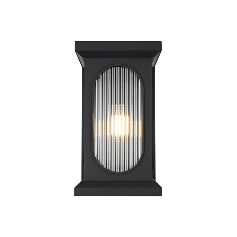 Applique murale d'extérieur noire Sevyn, H 17 po x l 9 po x P 11 po