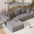 Compressed Chenille Chaise Skeletonless Sofa - No Assembly, High-Density Sponge, Space-Saving Design for Apartments & Living Rooms