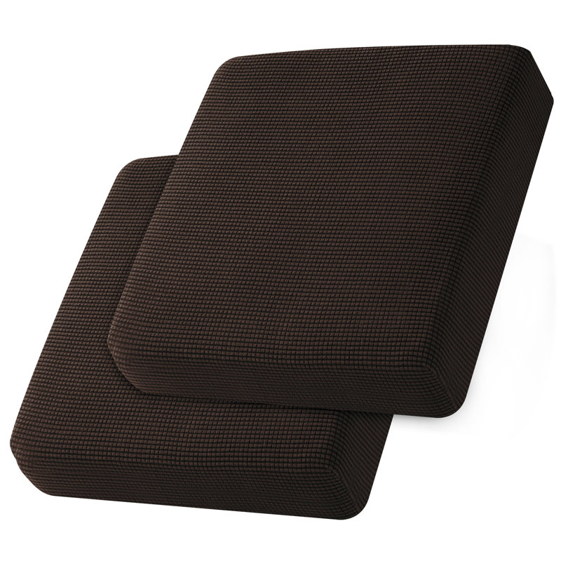 Box Cushion Loveseat Slipcover, Chocolate