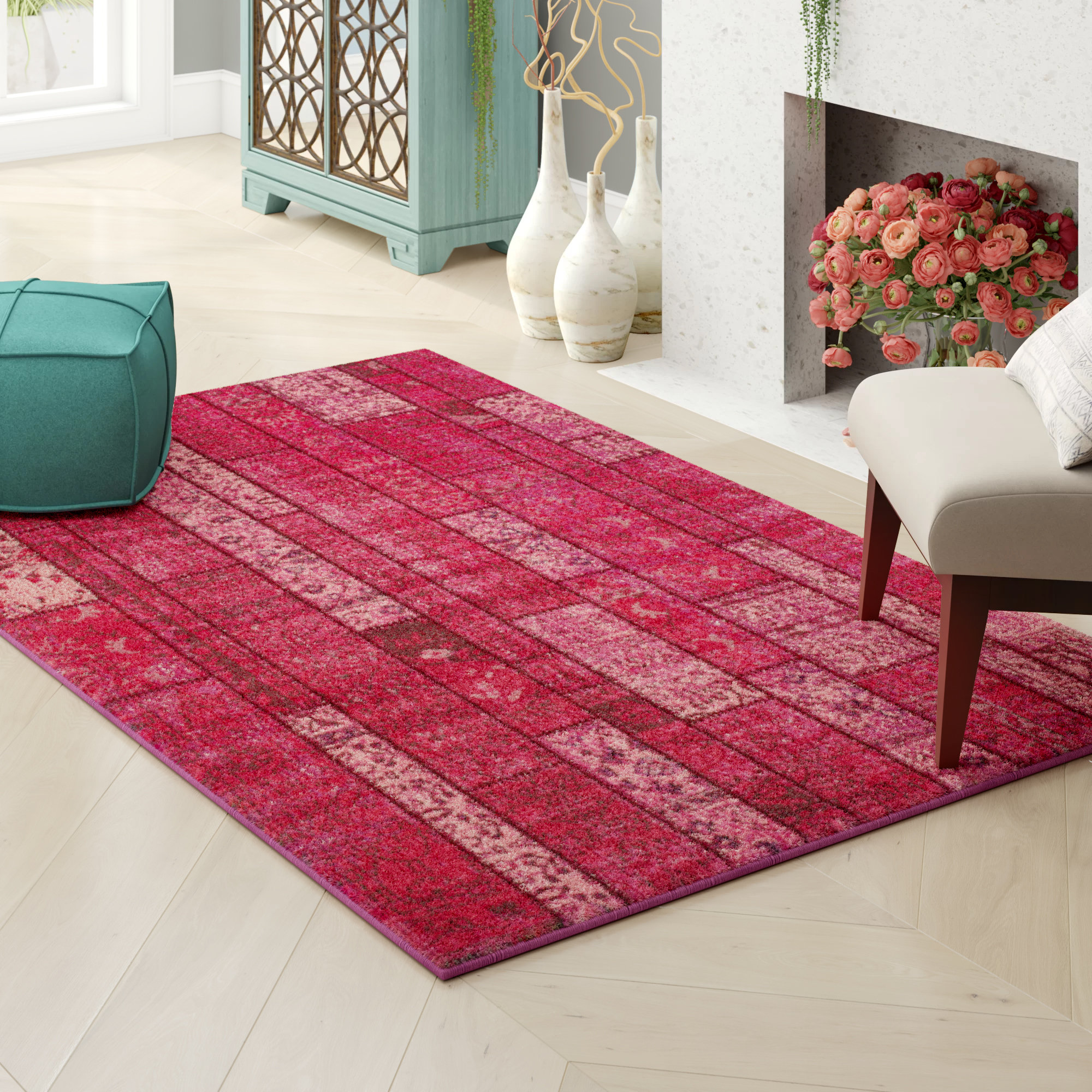 Bungalow Rose Monaco Performance Geometric Rug & Reviews | Wayfair