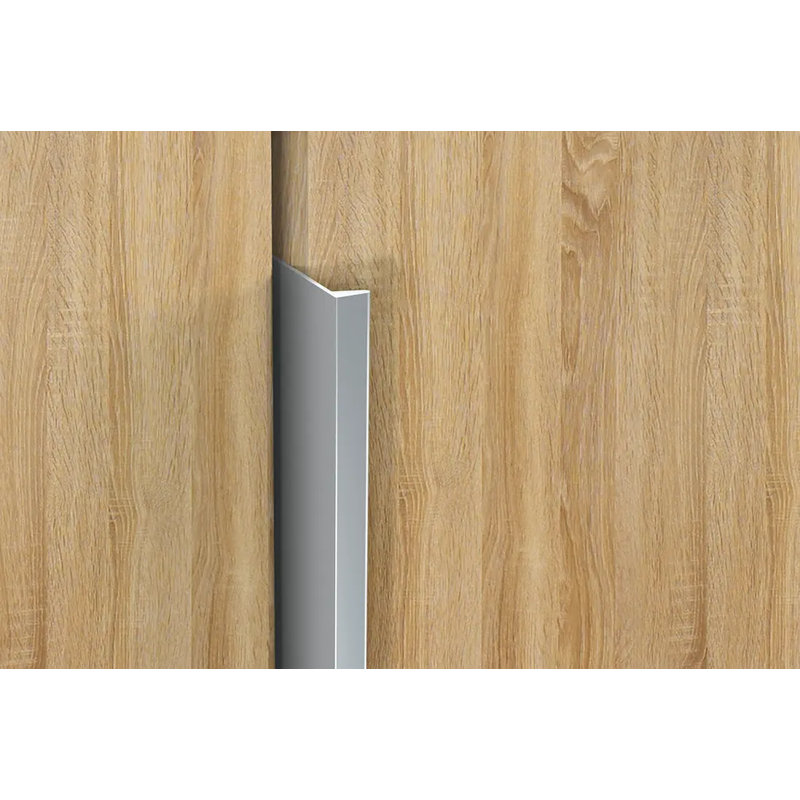 Alabama 2 Door Wardrobe, Sonoma Oak, 210 cm H x 226 cm W x 54 cm D, Basic