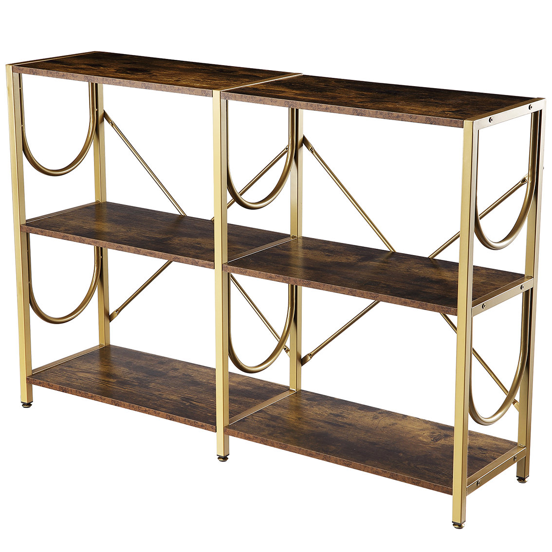 Mercer41 Zaiden 46.5'' W Iron Shelving Unit | Wayfair