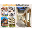 Lit mezzanine bas simple, avec escalier et garde-corps, lourd
