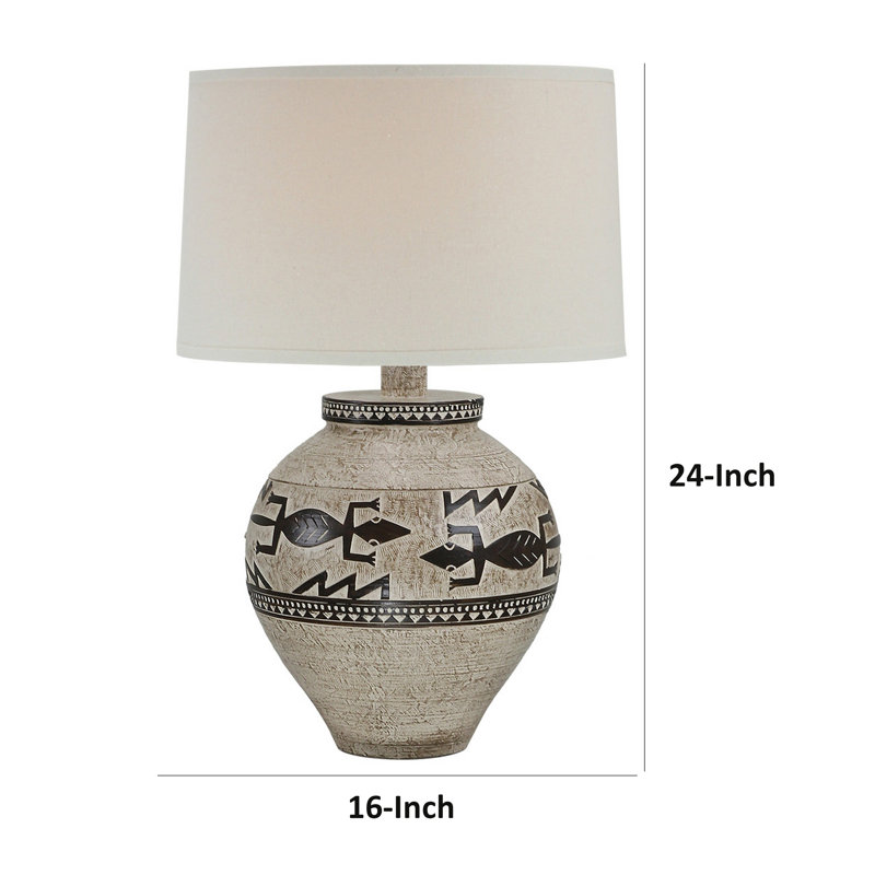 Howle Table Lamp, Gray/Black, Yes