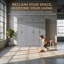 Grand lit escamotable mural avec tablettes du haut et garde-robe-130417899