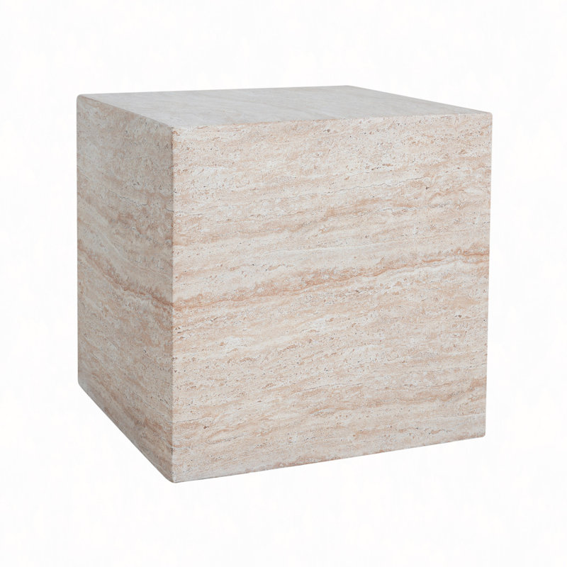 Outdoor/Indoor Square Lightweight Concrete Side Table