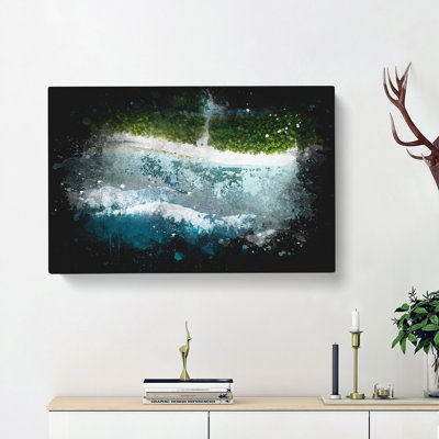 Over The Maldives - Wrapped Canvas Painting