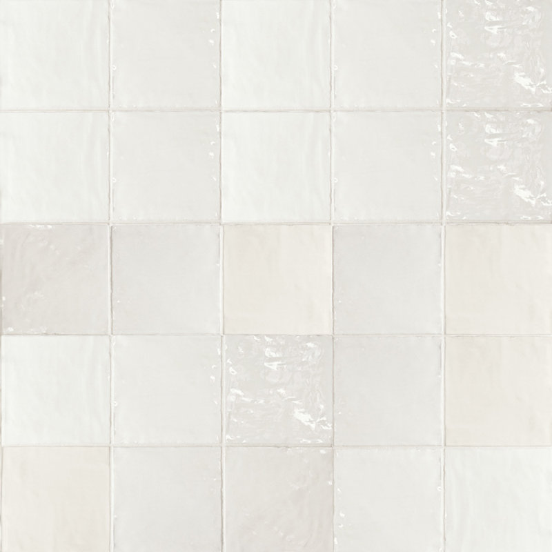 Carreau de céramique 5 x 5 Artisanal, Blanc