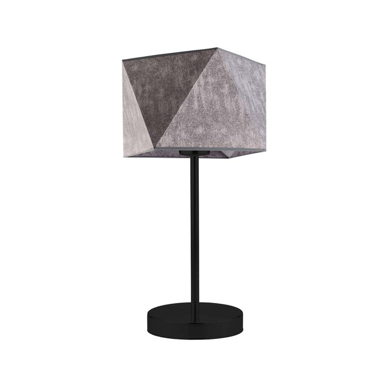 Denzal Metal Table Lamp, Black, Grey Melange