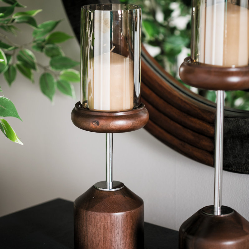 Ouragan en bois traditionnel, H 17 po x l 5 po x P 5 po