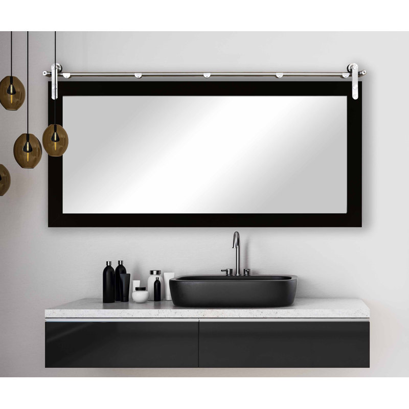 Miroir de salle de bain, 30 po x 45 po, Noir