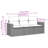 Vidaxl Garden Sofa Set PE Rattan Powder-Coated Steel Polyester
