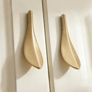 Gold Leaves Cabinet Novelty Length Knob (set Of 2) (Set of 2)