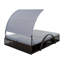 Lit de patio double pour patio avec table d'appoint cachée et accoudoirs arqués-94953470