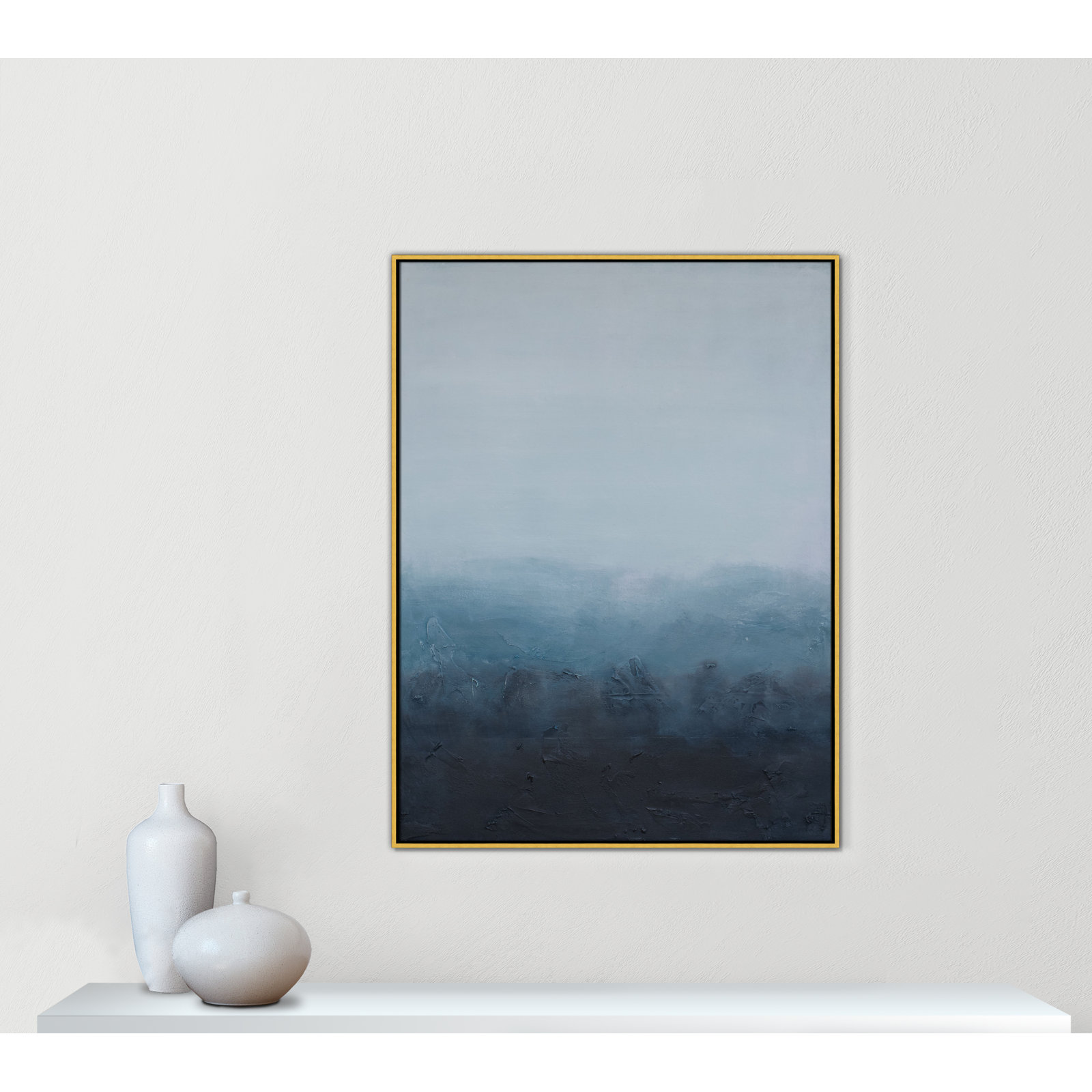 Elemental I Print by S.H. Khan, 37.5'' W x 49.5'' H, Gold Floater
