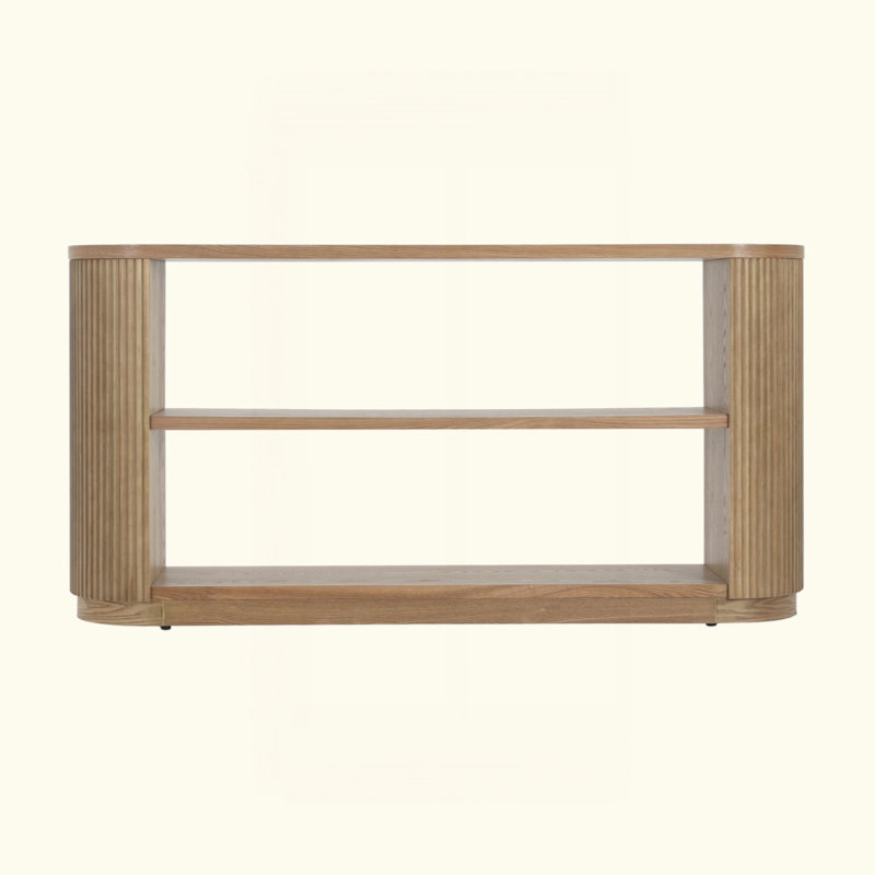 Mirod Modern Entryway Console Table - Slim Sofa Table With Open Shelf & Elegant Wood Grain, Multi-Functional Hallway Table For Living Room