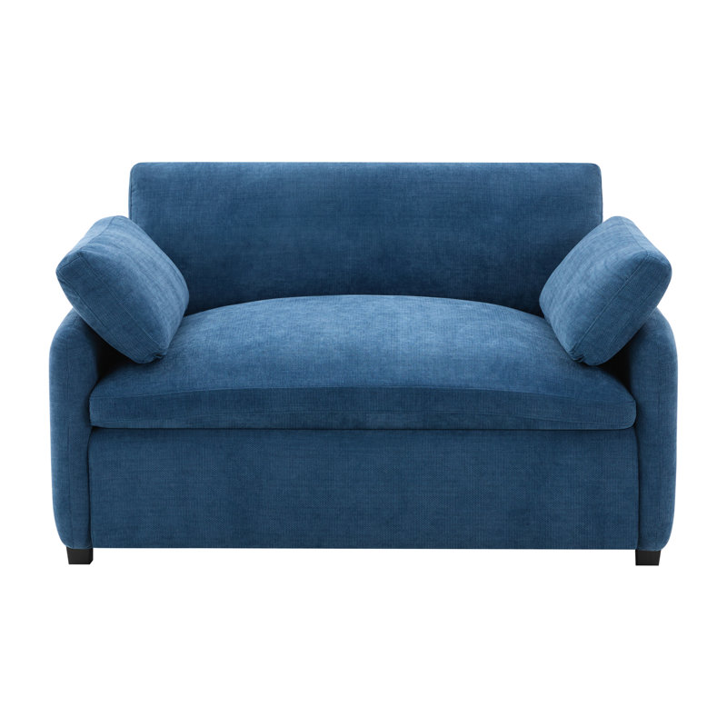 Canapé simple surdimensionné en chenille avec siège large et coussins profonds, conception moderne à blocs de couleurs pour un confort et un style ultimes