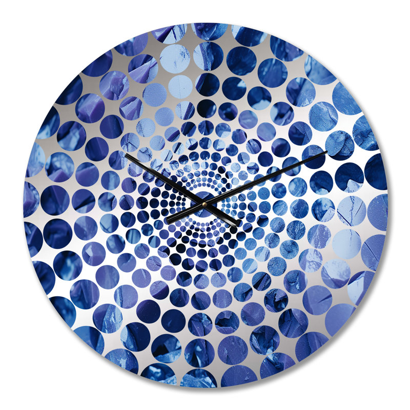 Abstrait géométrique Gems I - horloge murale géométrique abstraite, Petit