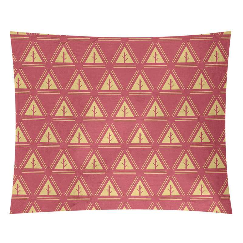 Tapisserie Barbra, H 27,5 po x l 37,5 po, Rouge / doré