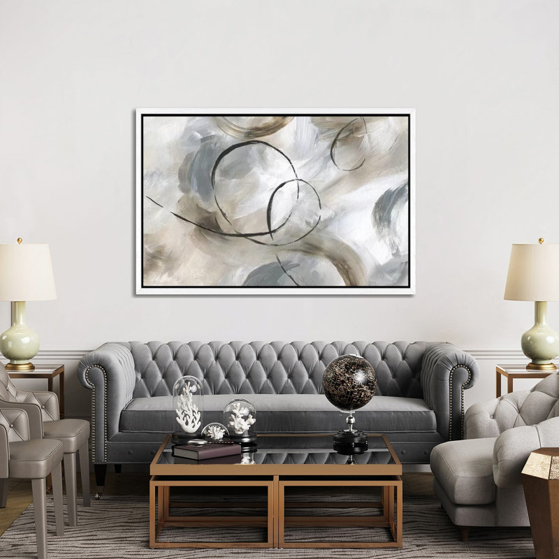 Allegro - Painting on Canvas, 152.5 cm H x 101.5 cm W, White Framed