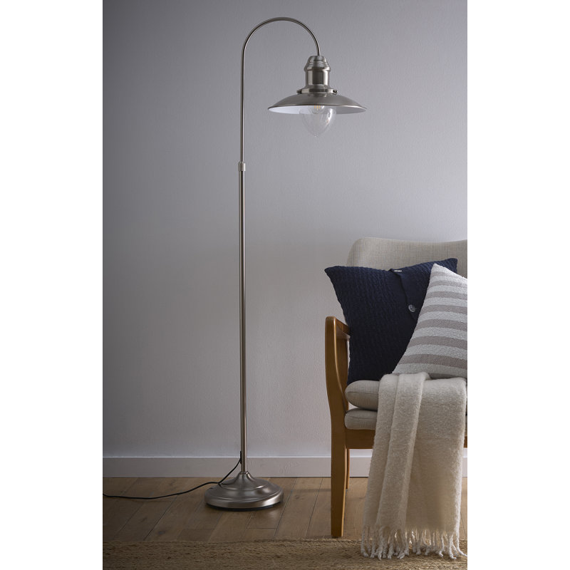 Adaleyza 167cm Satin Arched Floor Lamp