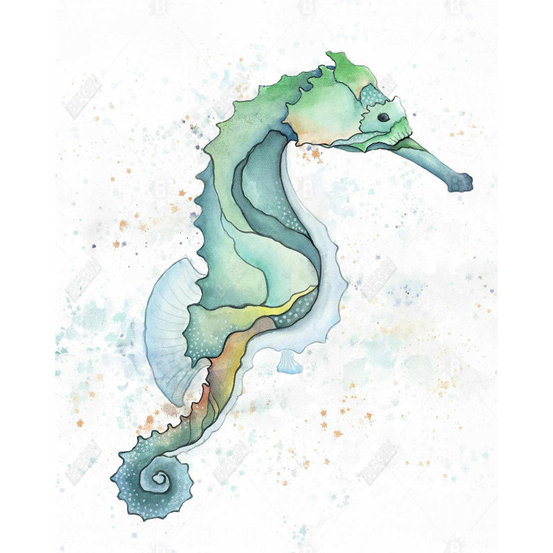 Reproduction d'hippocampe sur toile
