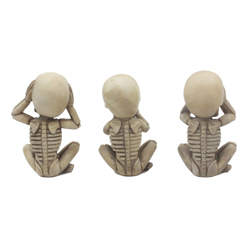Ensemble de figurine 3 pièces gothic alchemy fantaisiste voir ecouter n’a pas de bébé Darabont