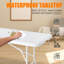 Table pliante portative de 8 pi pour les pique-niques. Plastique de camping, fêtes. Robuste, imperméable. Capacité de charge élevée. Table blanche pour l'extérieur. Construction de camping imperméable et stable. Chargez.