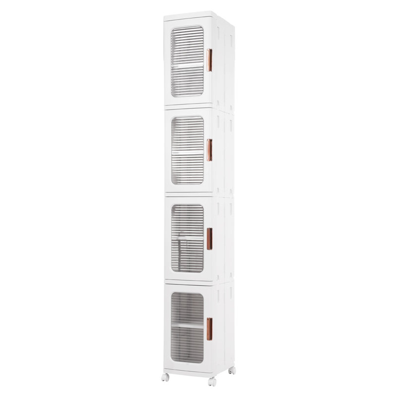 4-Tier Narrow Storage Cabinet Mobile Storage Organizer