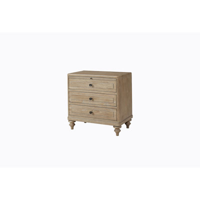 3 Drawer Nightstand With Sand Finish